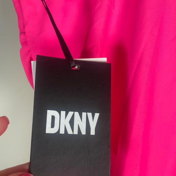 DKNY Women's sz 12 Ruffle Plunge Underwire Tummy Control One Piece Swimsuit - Picture 15 of 16